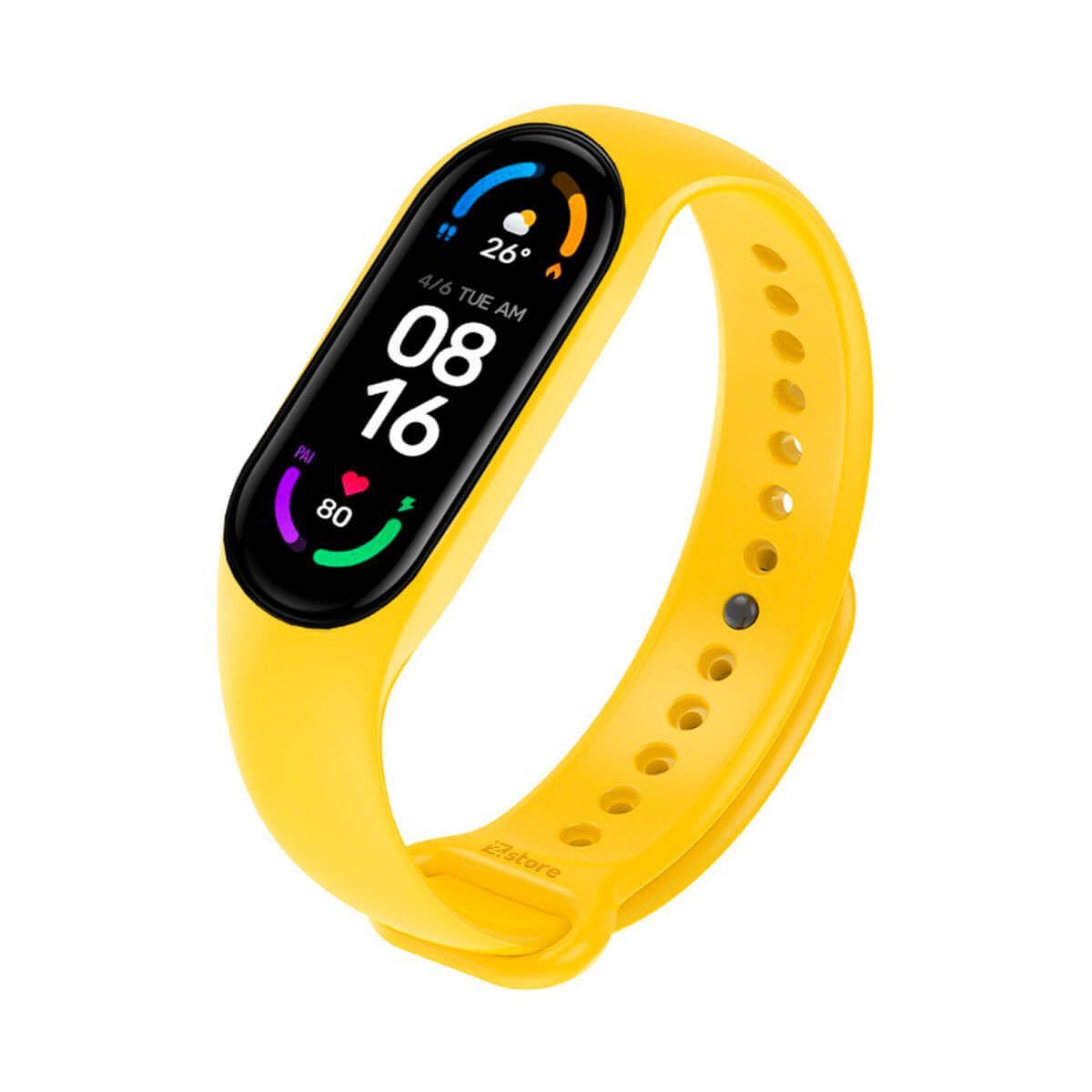 GENERICO - Correa Compatible Con Xiaomi Mi Band 5 y 6 Amarillo