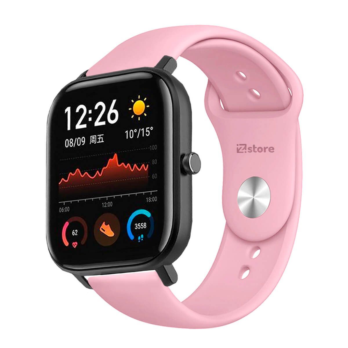 GENERICO - Correa Compatible Con Amazfit GTS Rosado Broche 20mm