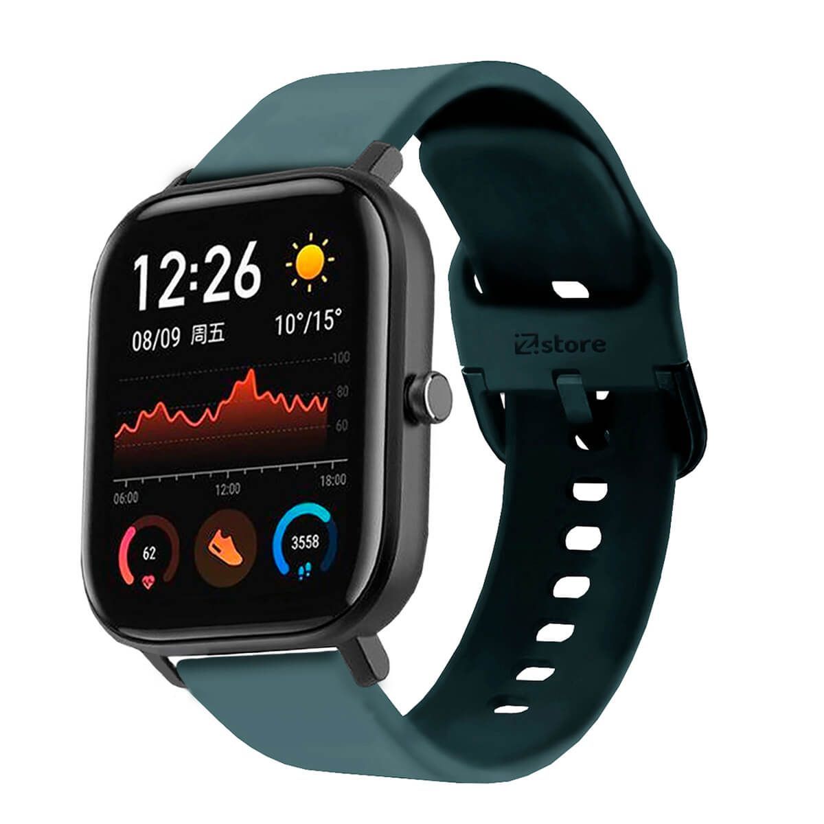 GENERICO - Correa Compatible Con Amazfit GTS Verde Oscuro Hebilla 20mm
