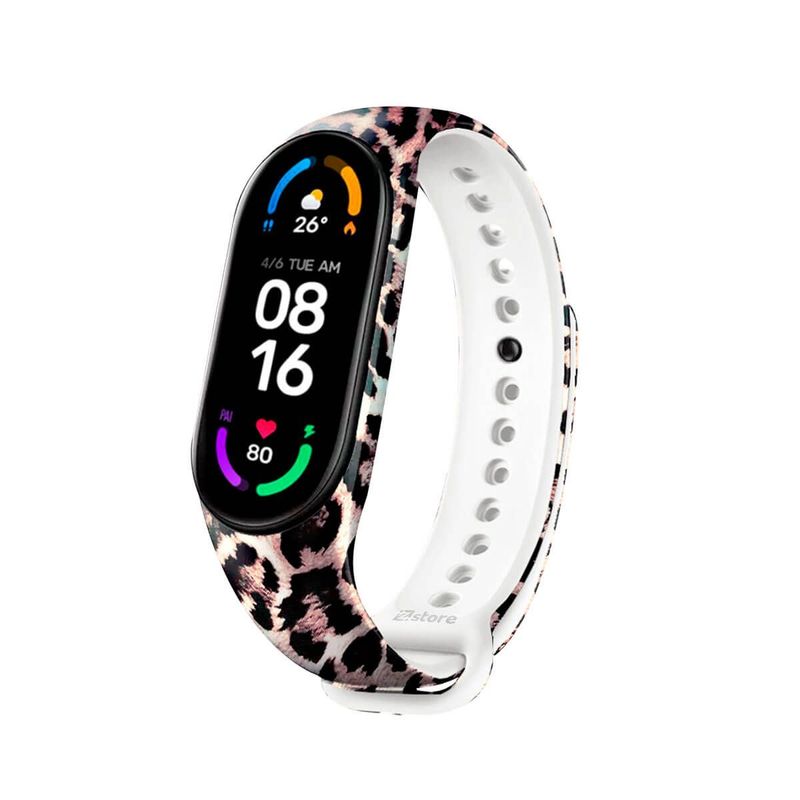 GENERICO - Correa Compatible Con Xiaomi Mi Band 5 y 6 con Diseño Animal Print