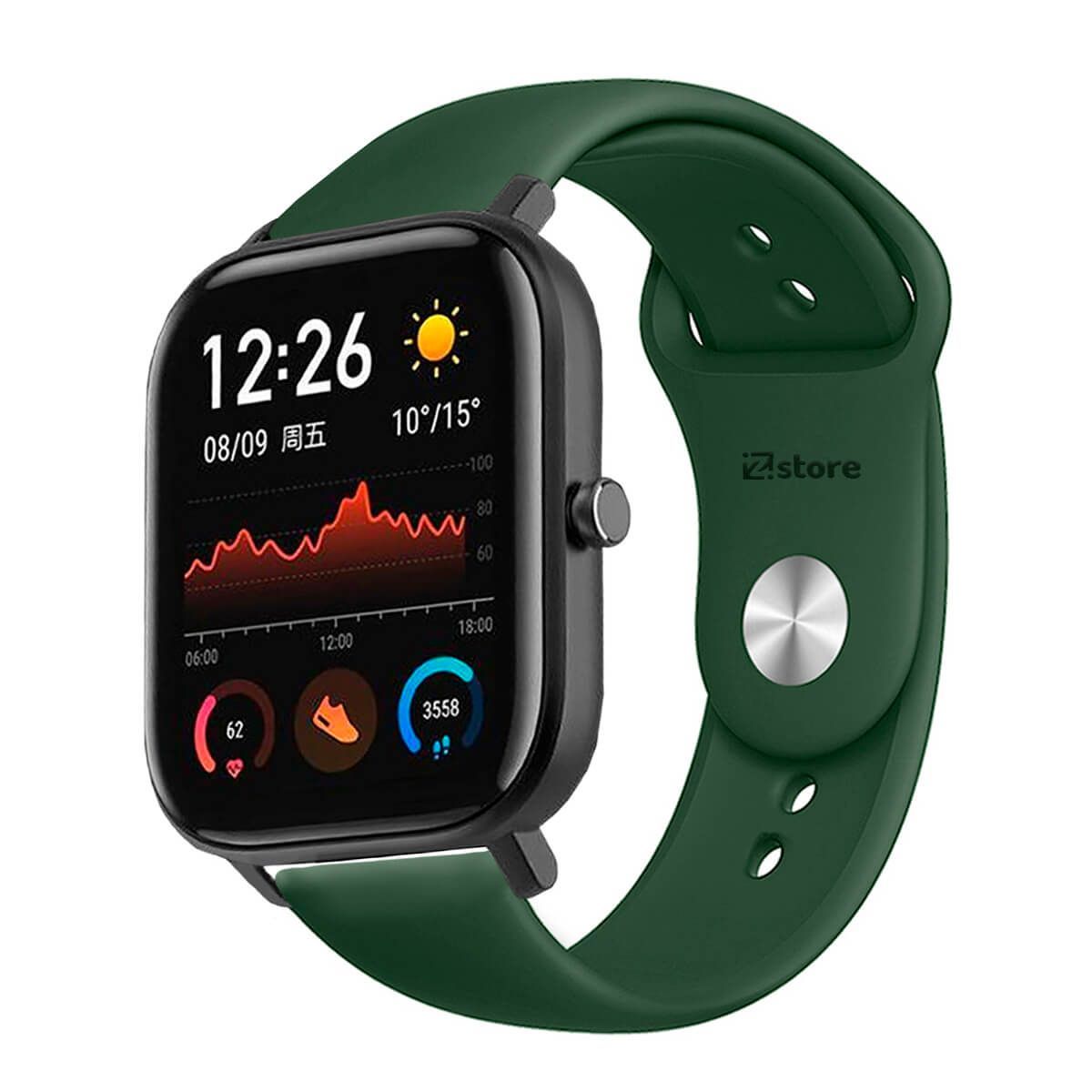 GENERICO - Correa Compatible Con Amazfit GTS Verde Militar Broche 20mm