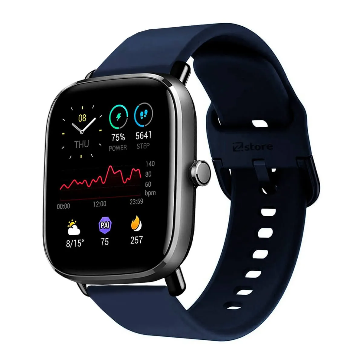 GENERICO - Correa Compatible Con Amazfit GTS2 Mini Azul Oscuro Hebilla 20mm