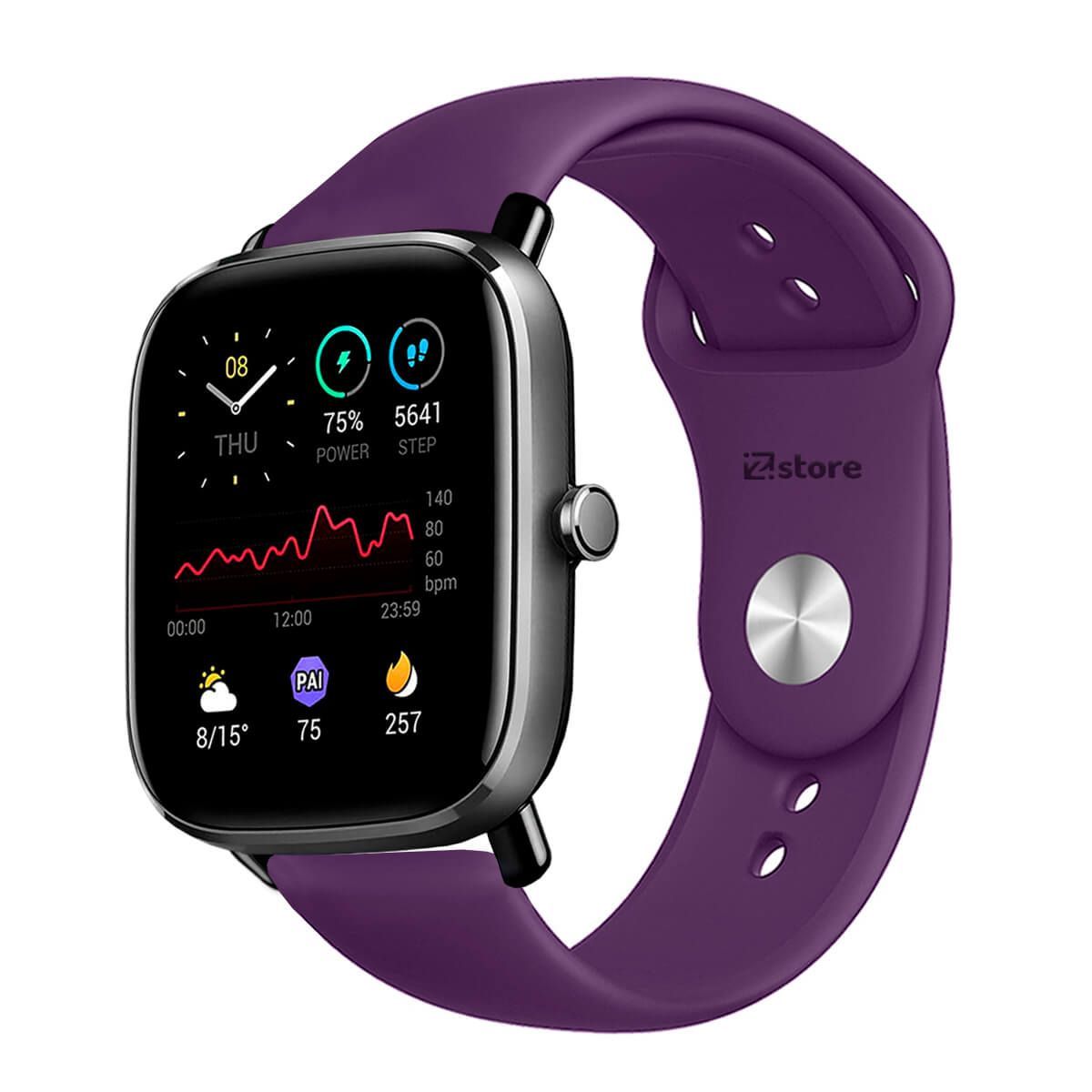 GENERICO - Correa Compatible Con Amazfit GTS2 Mini Morado Broche 20mm