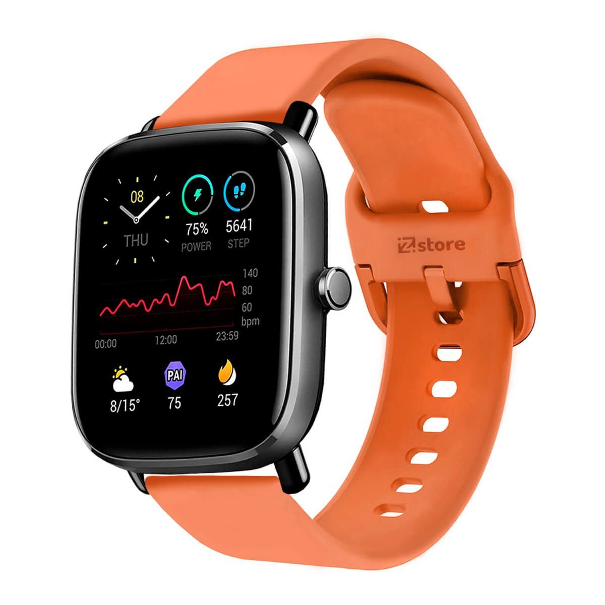 GENERICO - Correa Compatible Con Amazfit GTS2 Mini Naranja Hebilla 20mm