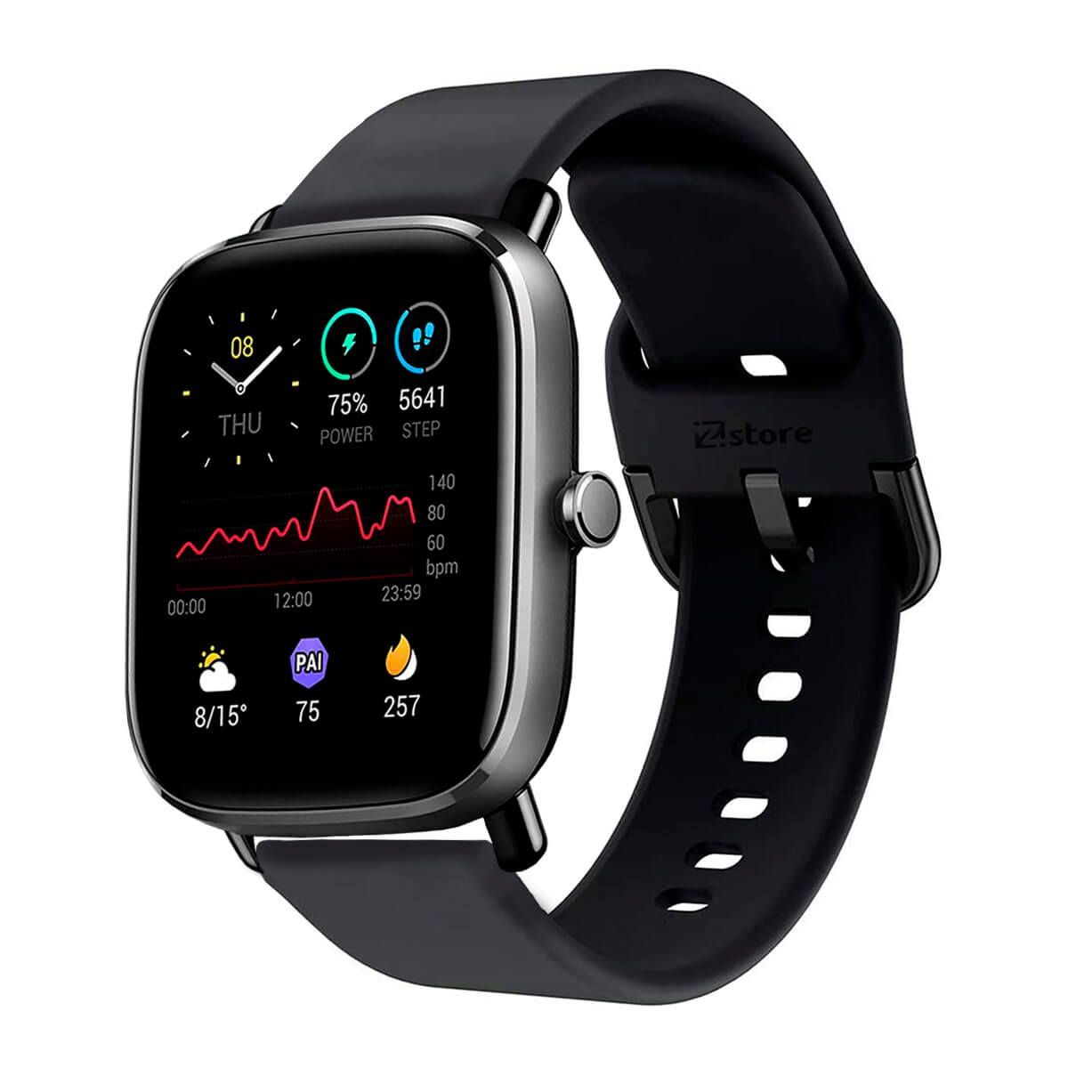 GENERICO - Correa Compatible Con Amazfit GTS3 Negro Hebilla 20mm