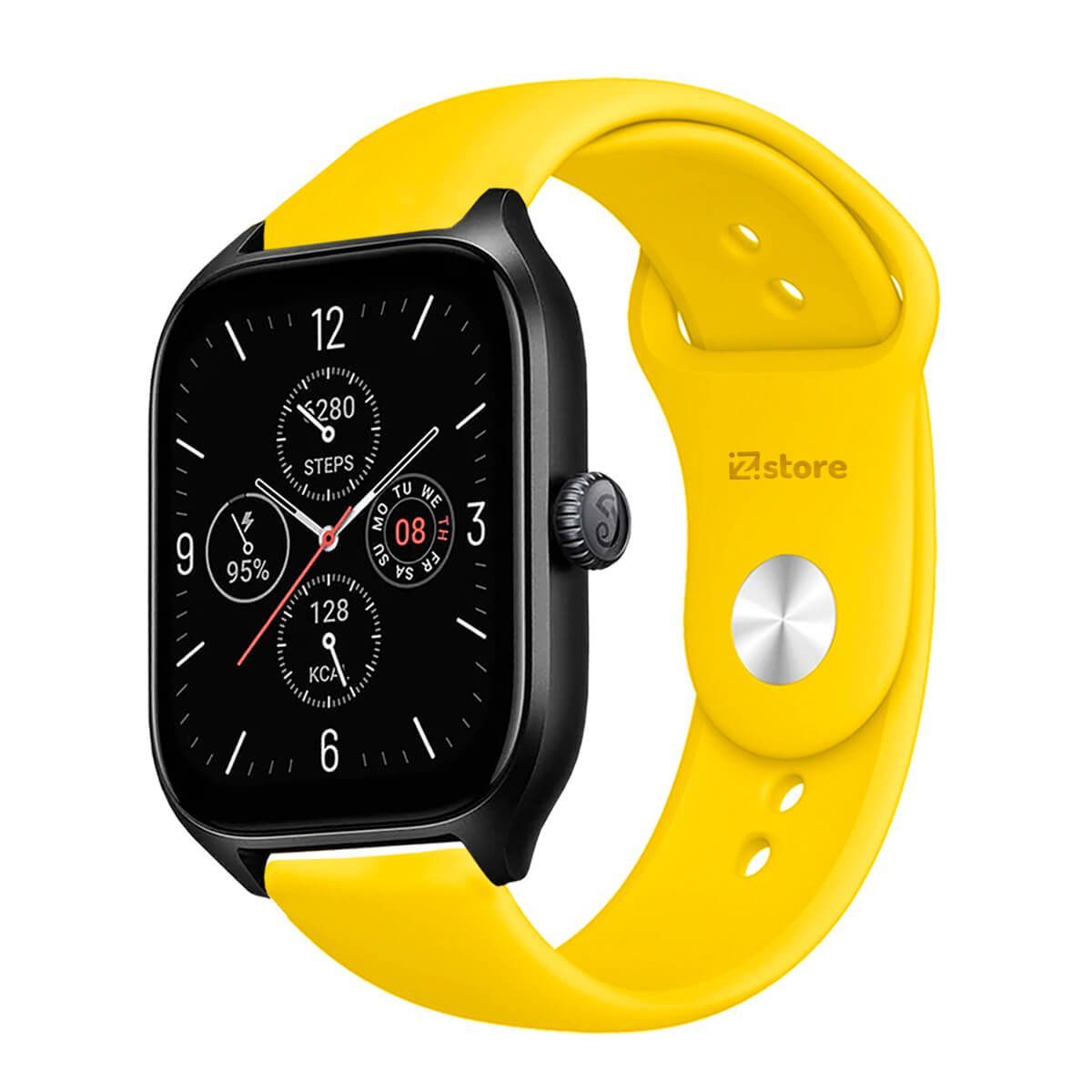 GENERICO - Correa Compatible Con Amazfit GTS4 Amarillo Broche 20mm