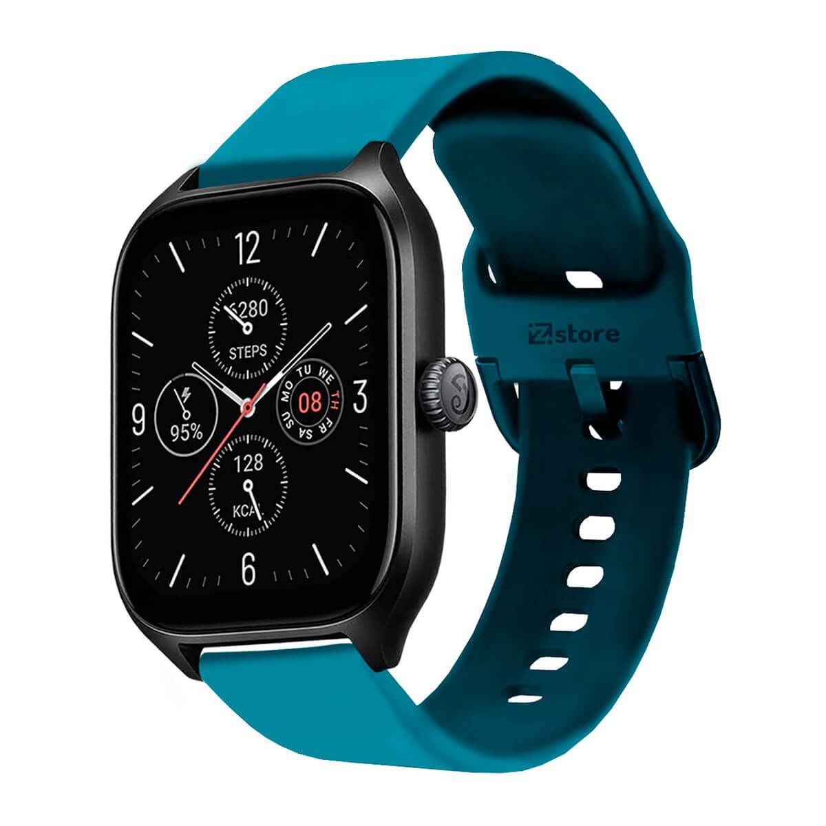 GENERICO - Correa Compatible Con Amazfit GTS4 Azul Turquesa Hebilla 20mm