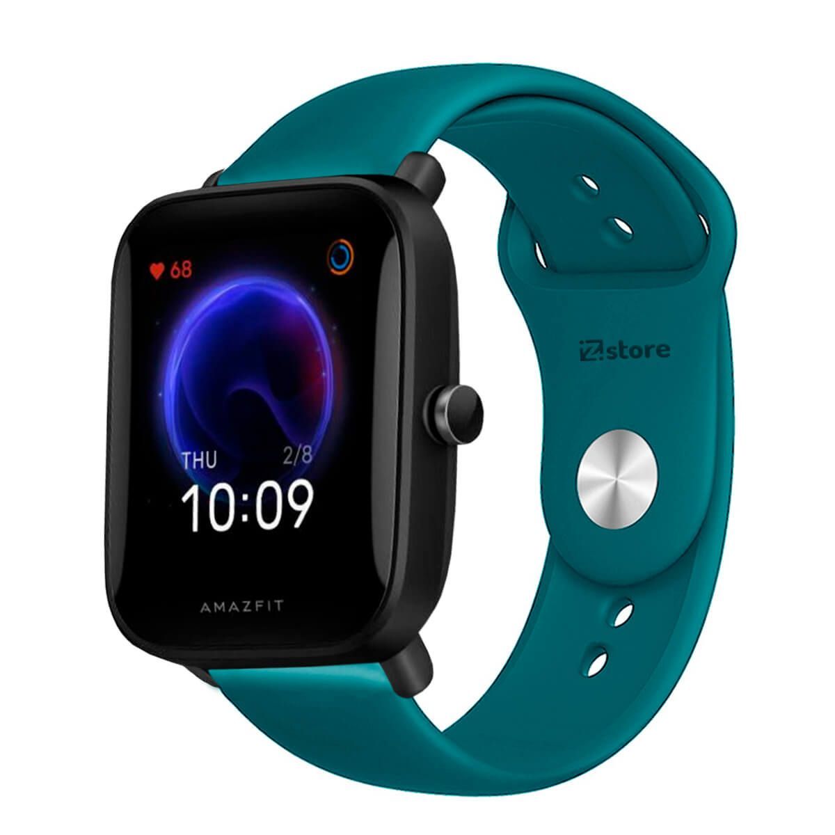 GENERICO - Correa Compatible Con Amazfit Pop Pro Azul Turqueza Broche 20mm