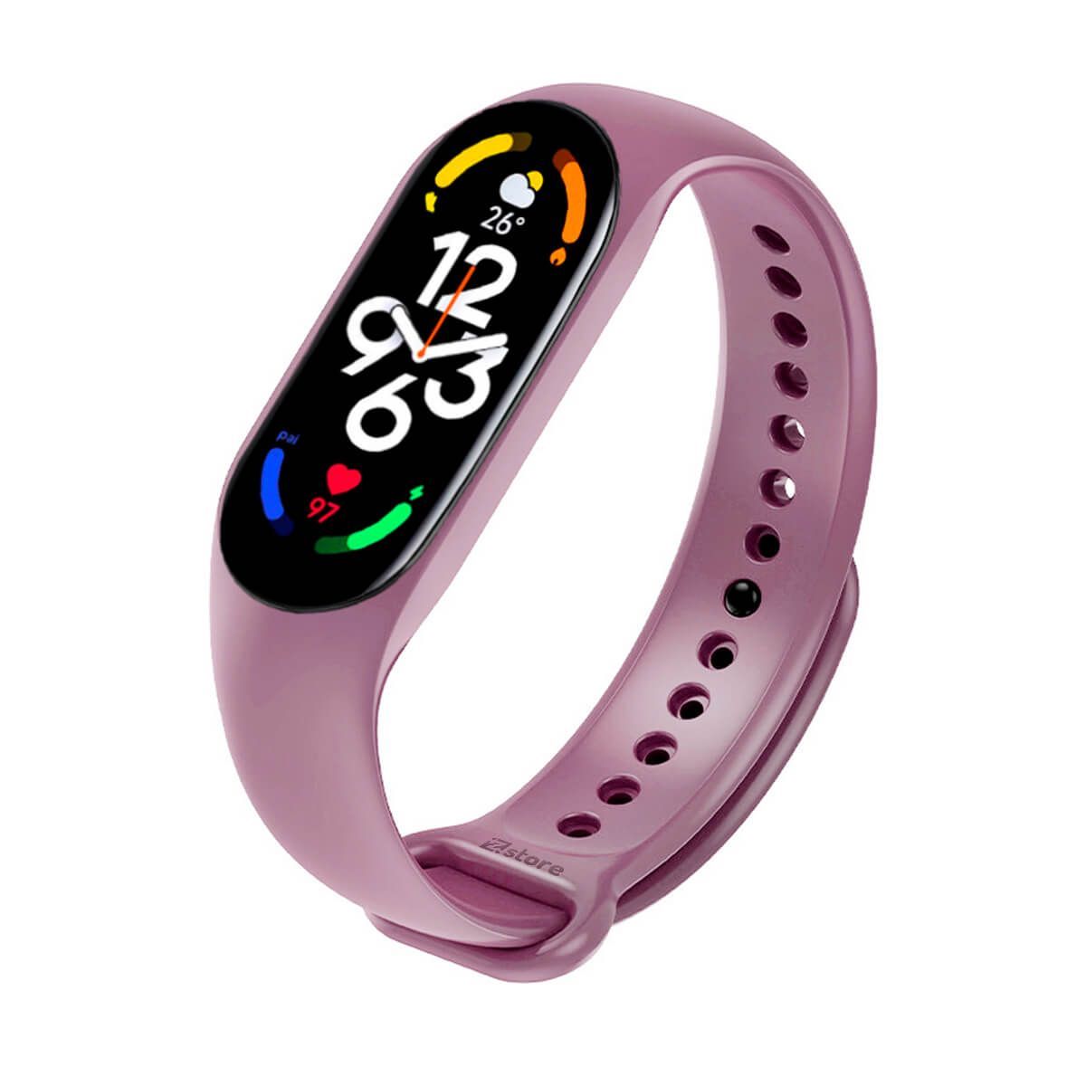 GENERICO - Correa Compatible Con Xiaomi Mi Band 7 Malva