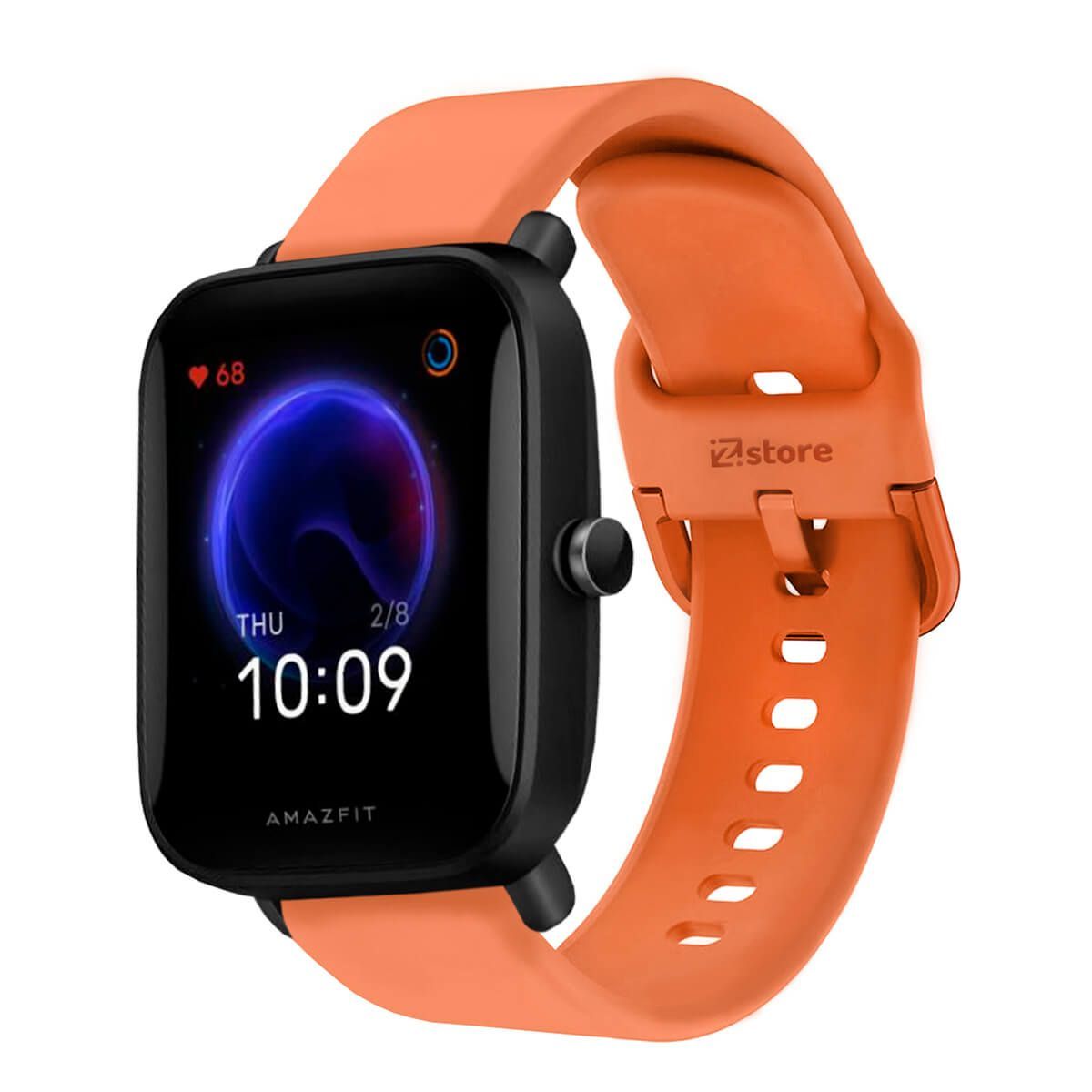 GENERICO - Correa Compatible Con Amazfit Pop Pro Naranja Hebilla 20mm