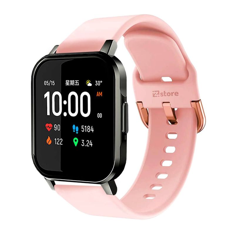 GENERICO - Correa Compatible Con Haylou LS02 Rosado Hebilla 20mm