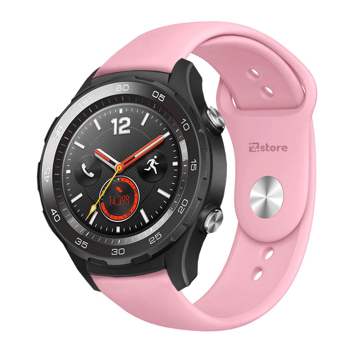 GENERICO - Correa Compatible Con Huawei Watch 2 Classic Rosado Broche 22mm