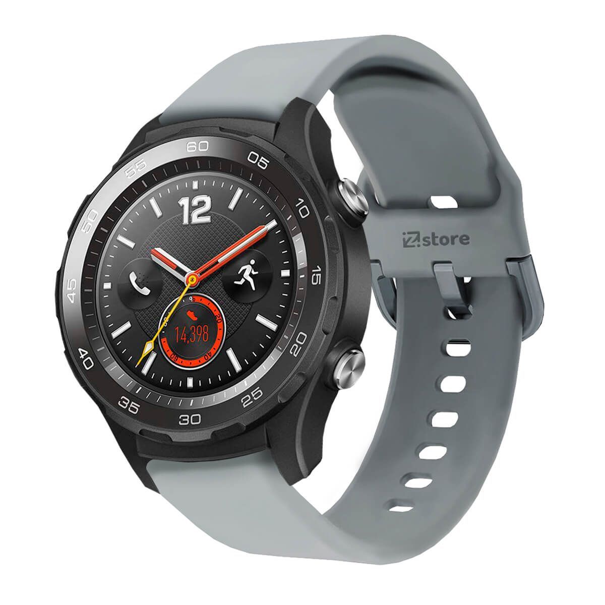 GENERICO - Correa Compatible Con Huawei Watch 2 Gris Hebilla 20mm