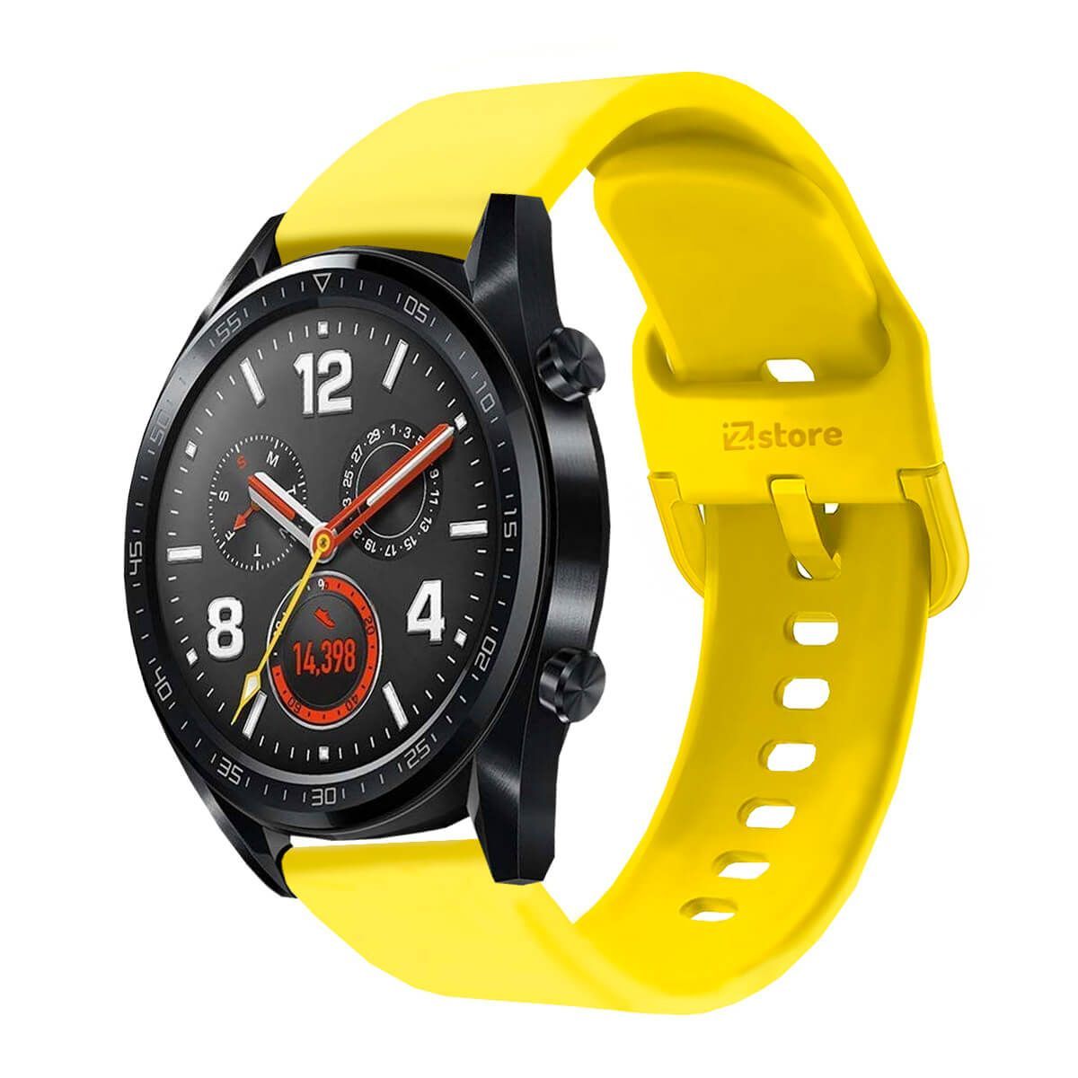 GENERICO - Correa Compatible Con Huawei Watch GT Amarillo Hebilla 22mm