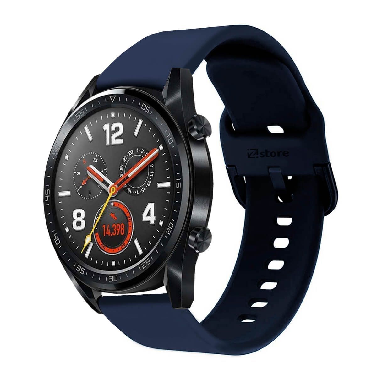 GENERICO - Correa Compatible Con Huawei Watch GT Azul Oscuro Hebilla 22mm