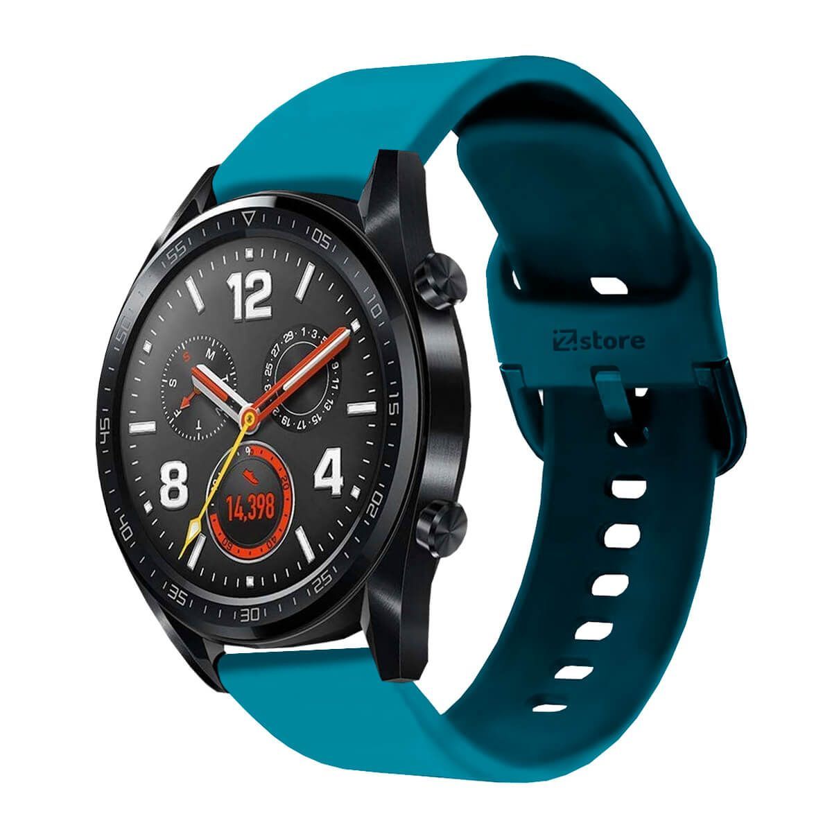 GENERICO - Correa Compatible Con Huawei Watch GT Azul Turqueza Hebilla 22mm