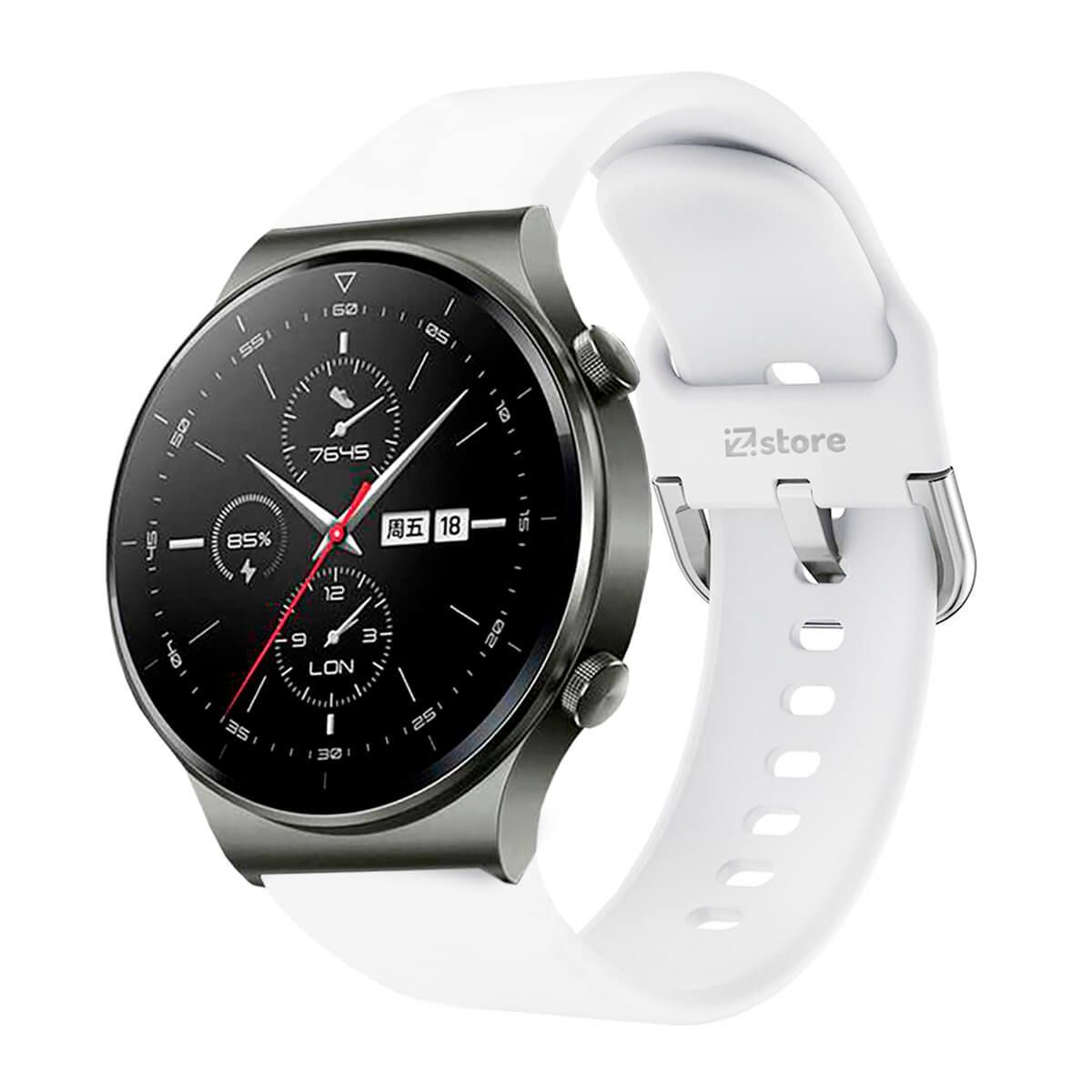 GENERICO - Correa Compatible Con Huawei Watch GT2 Pro Blanco Hebilla 22mm