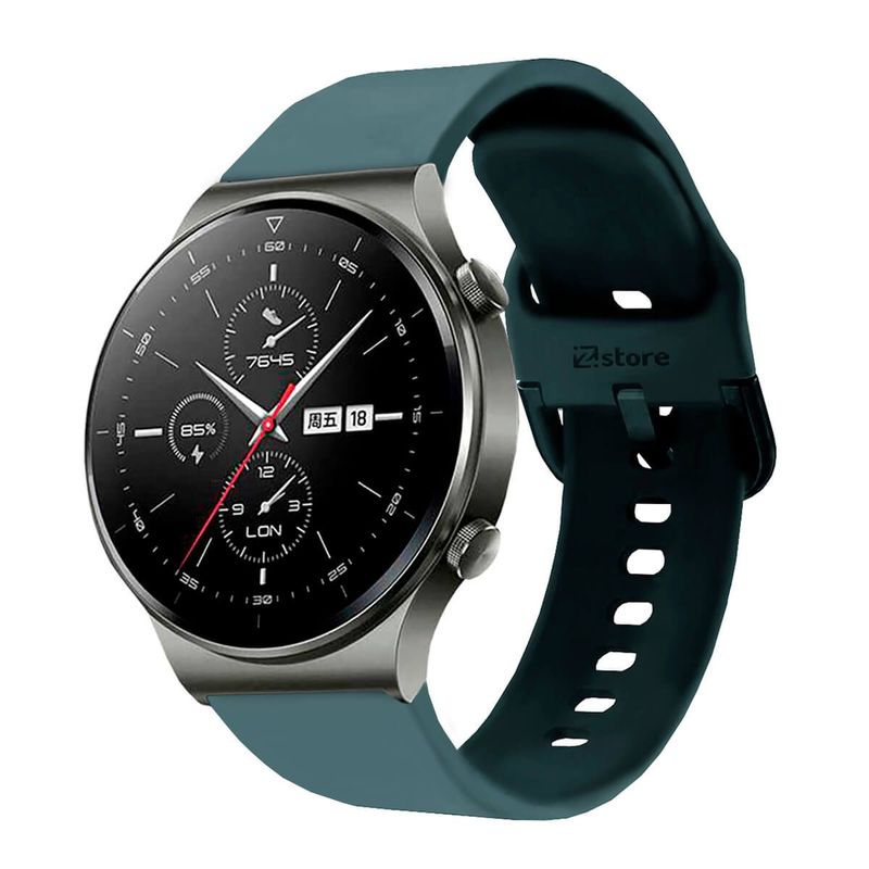 GENERICO - Correa Compatible Con Huawei Watch GT2 Pro Verde Oscuro Hebilla 22mm