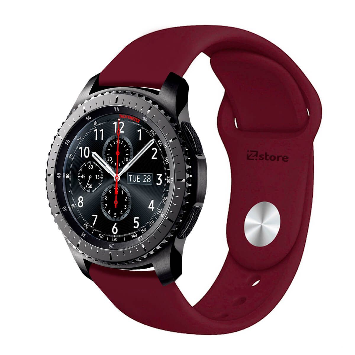 GENERICO - Correa Compatible Con Samsung Galaxy Gear S3 Classic Vino Broche 22mm