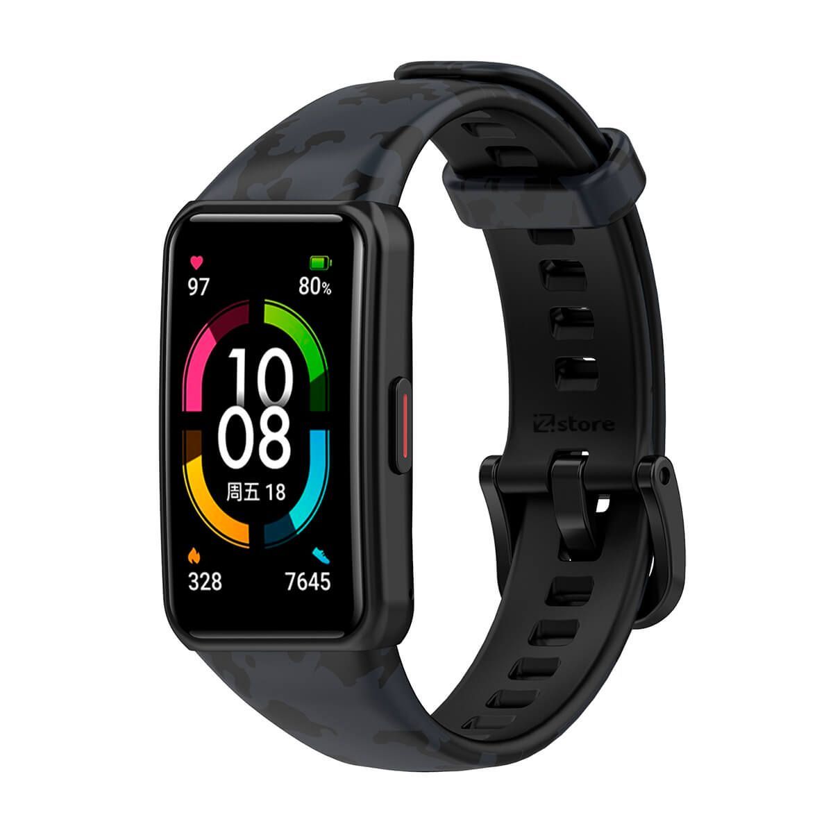 GENERICO - Correa Camuflada Compatible Con Huawei Band 6 Gris