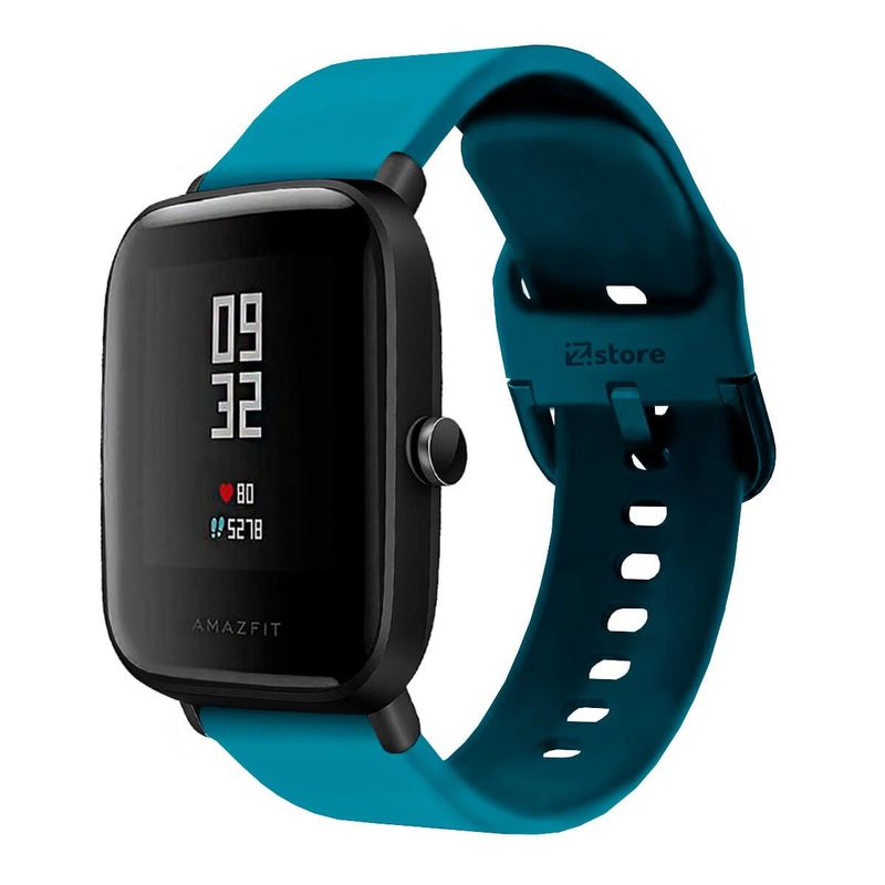 GENERICO - Correa Compatible Con Amazfit Bip Azul Turqueza Hebilla 20mm