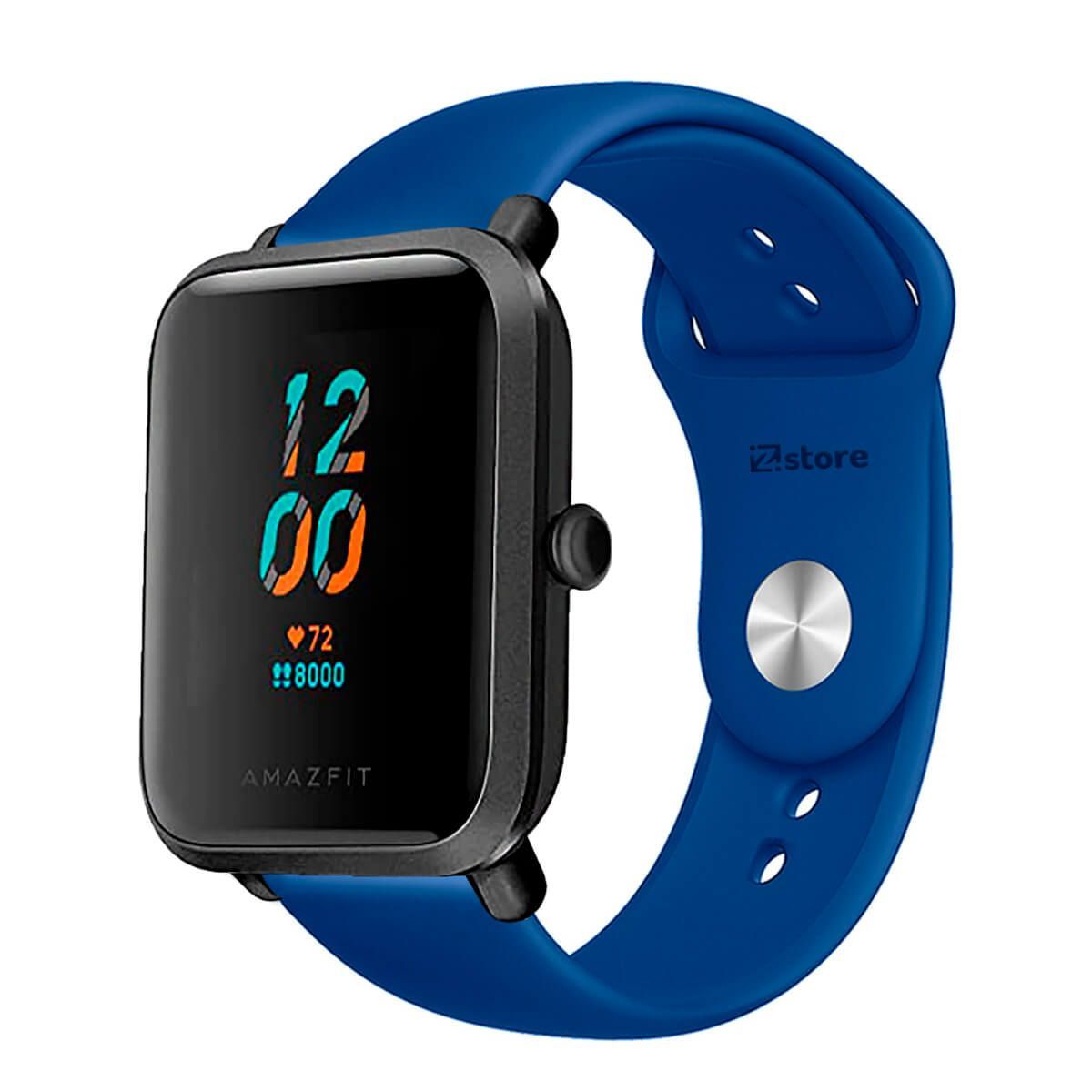 GENERICO - Correa Compatible Con Amazfit Bip Lite Azul Broche 20mm