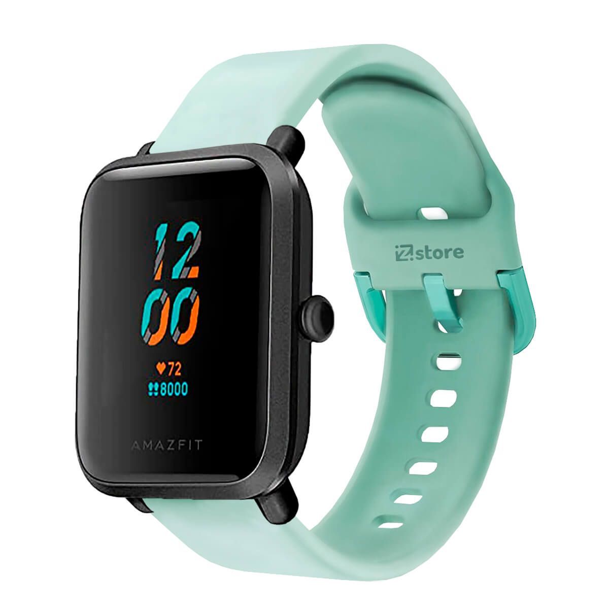 GENERICO - Correa Compatible Con Amazfit Bip Lite Verde Esmeralda Hebilla 20mm