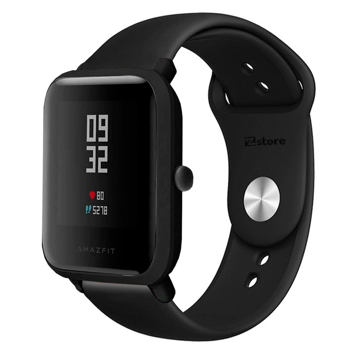 GENERICO - Correa Compatible Con Amazfit Bip Negro Broche 20mm