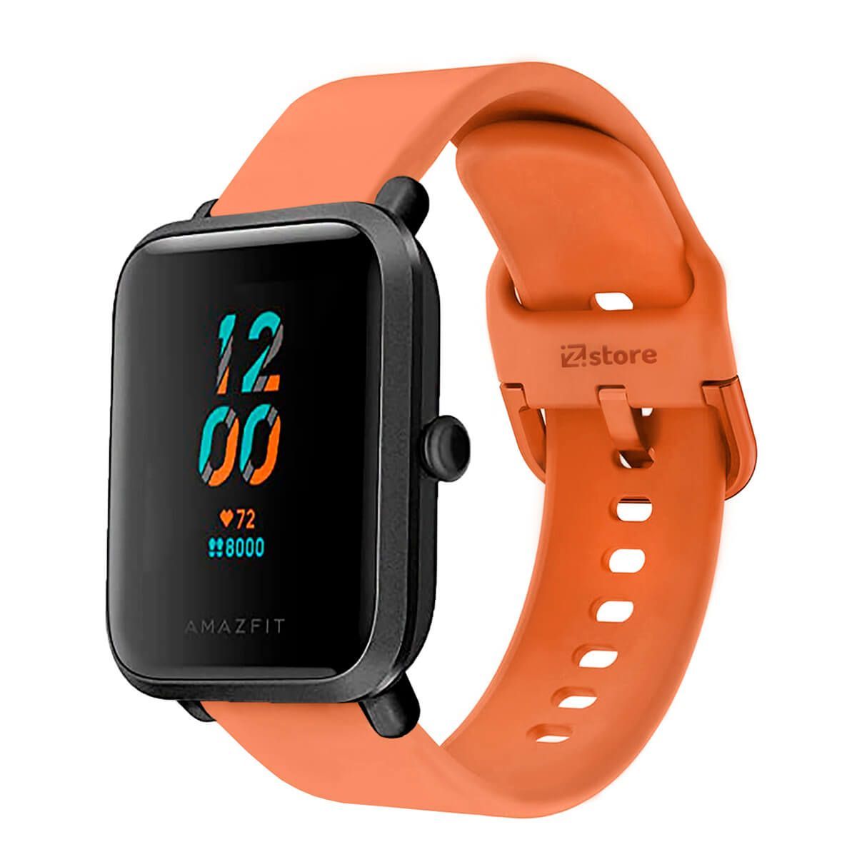 GENERICO - Correa Compatible Con Amazfit Bip S Naranja Hebilla 20mm