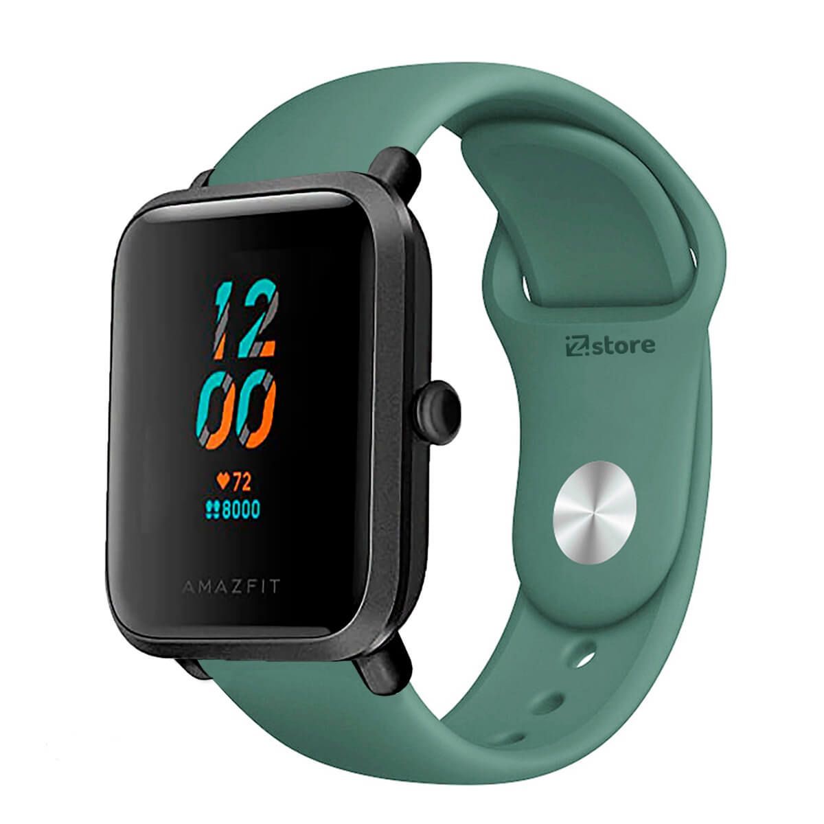 GENERICO - Correa Compatible Con Amazfit Bip S Verde Pino Broche 20mm