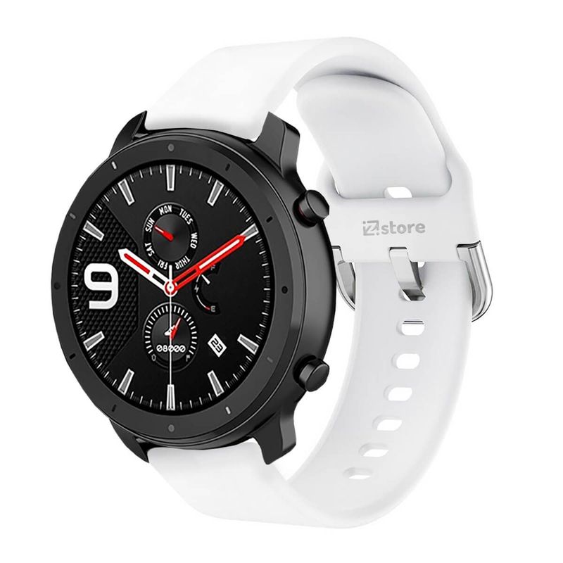 GENERICO - Correa Compatible Con Amazfit GTR 42mm Blanco Hebilla 20mm