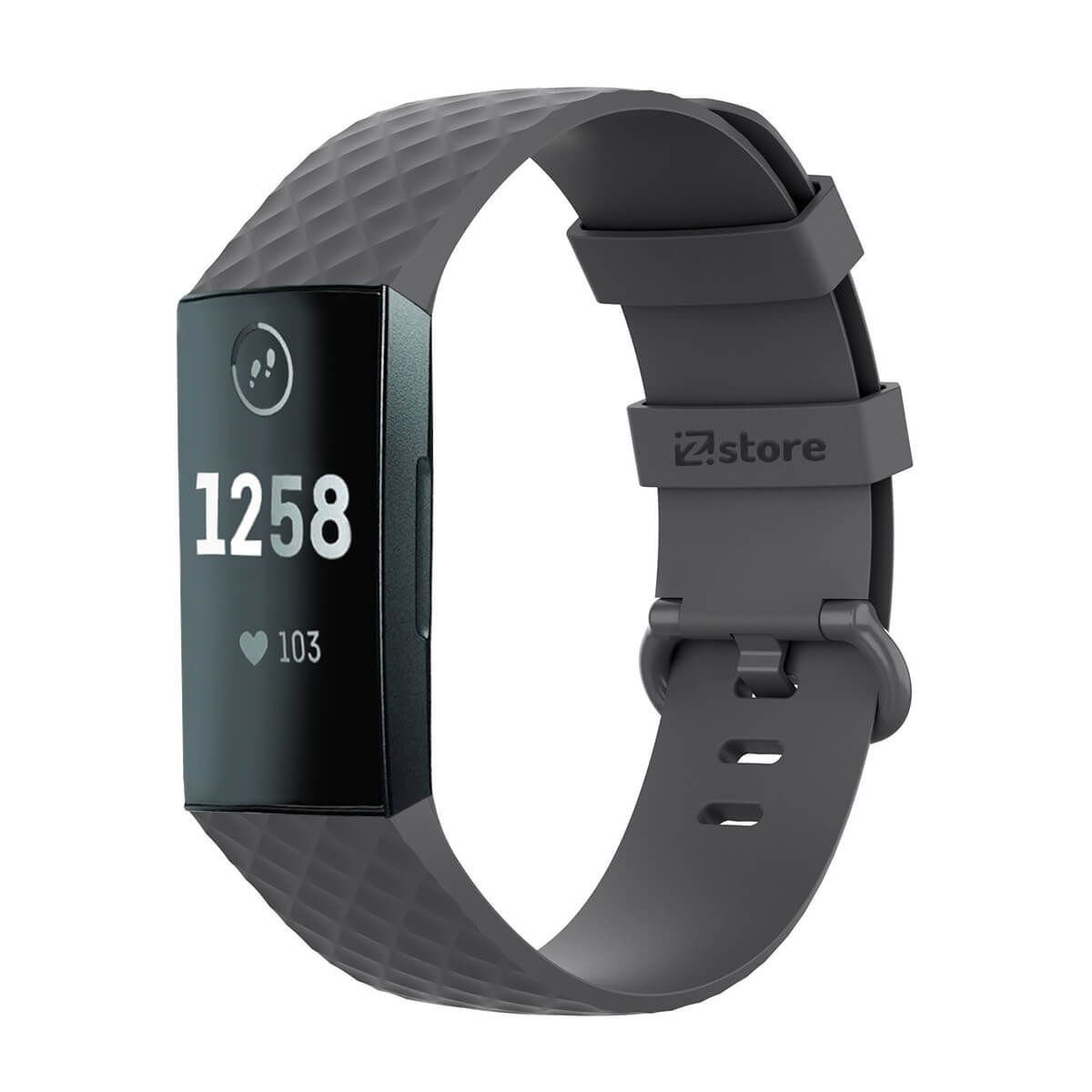 GENERICO - Correa Compatible Con Fitbit Charge 3 Gris Oscuro