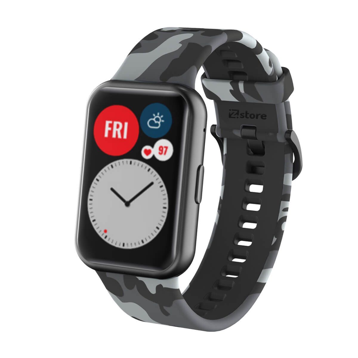 GENERICO - Correa Compatible Con Huawei Watch Fit Camuflado Gris