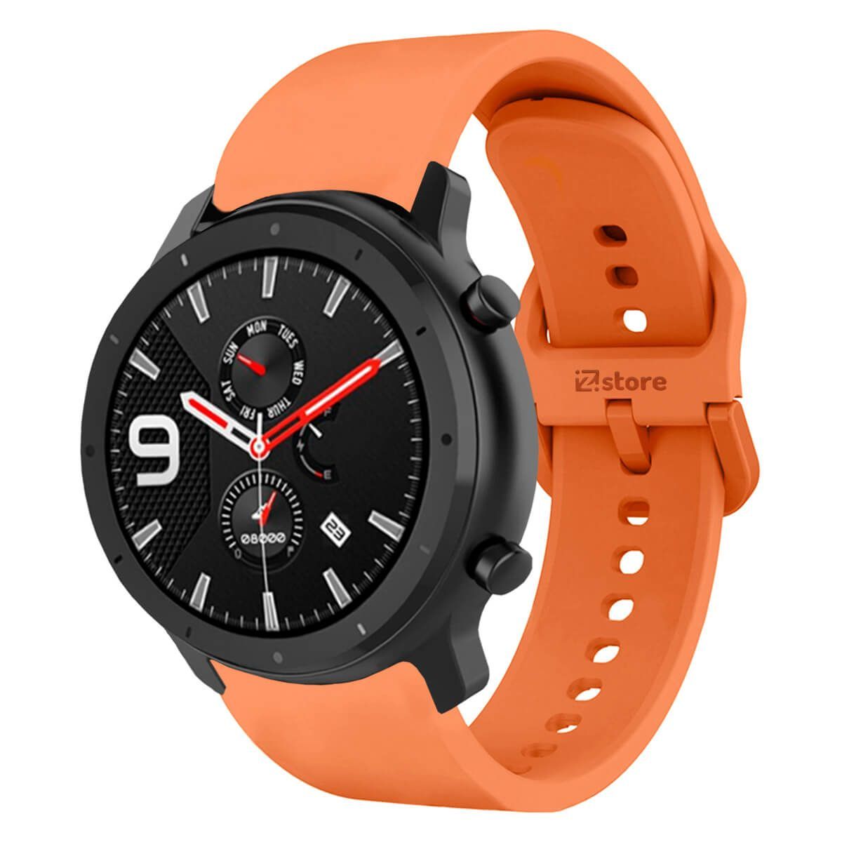GENERICO - Correa Compatible Con Amazfit GTR 42mm Naranja Hebilla 20mm
