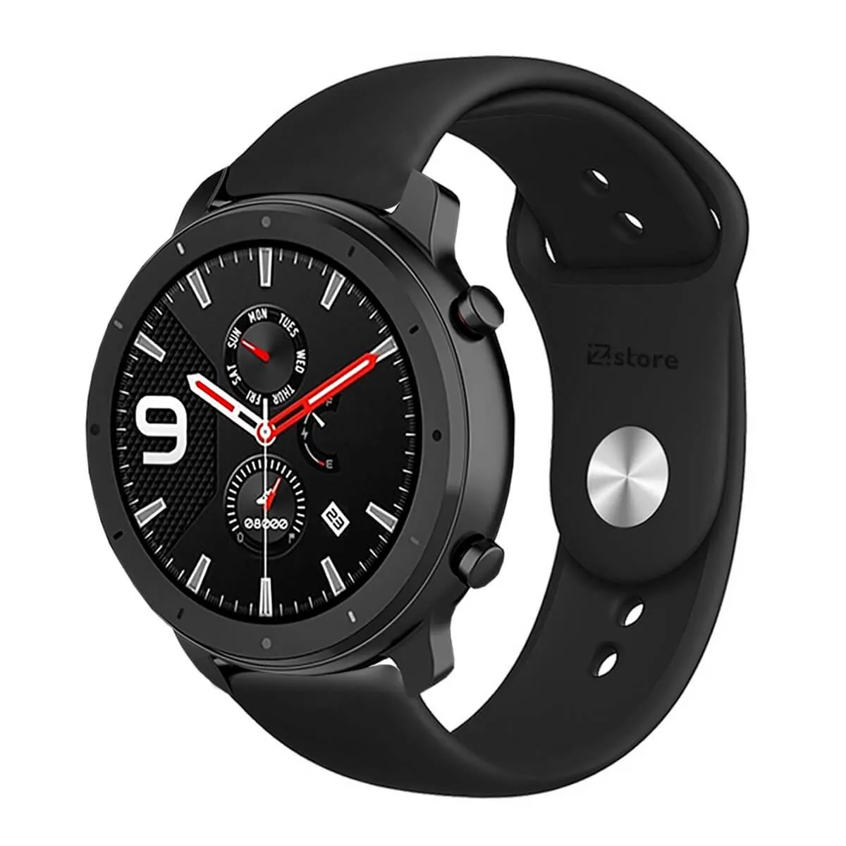GENERICO - Correa Compatible Con Amazfit GTR 42mm Negro Broche 20mm