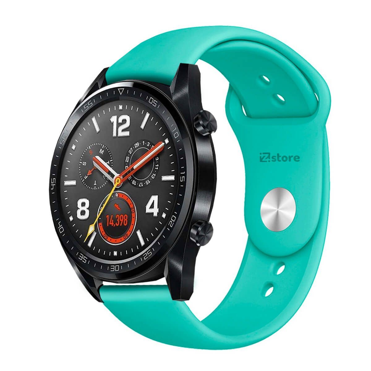GENERICO - Correa Compatible Con Huawei Watch GT Verde Esmeralda Broche 22mm