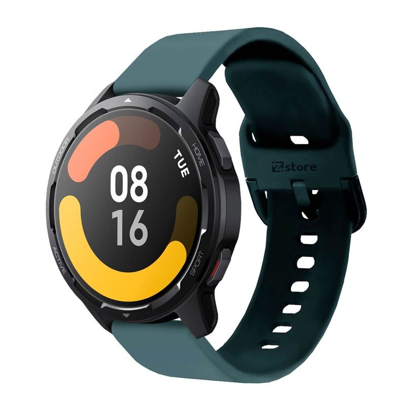 GENERICO - Correa Compatible Con Xiaomi Watch S1 Active Verde Oscuro Hebilla 22mm