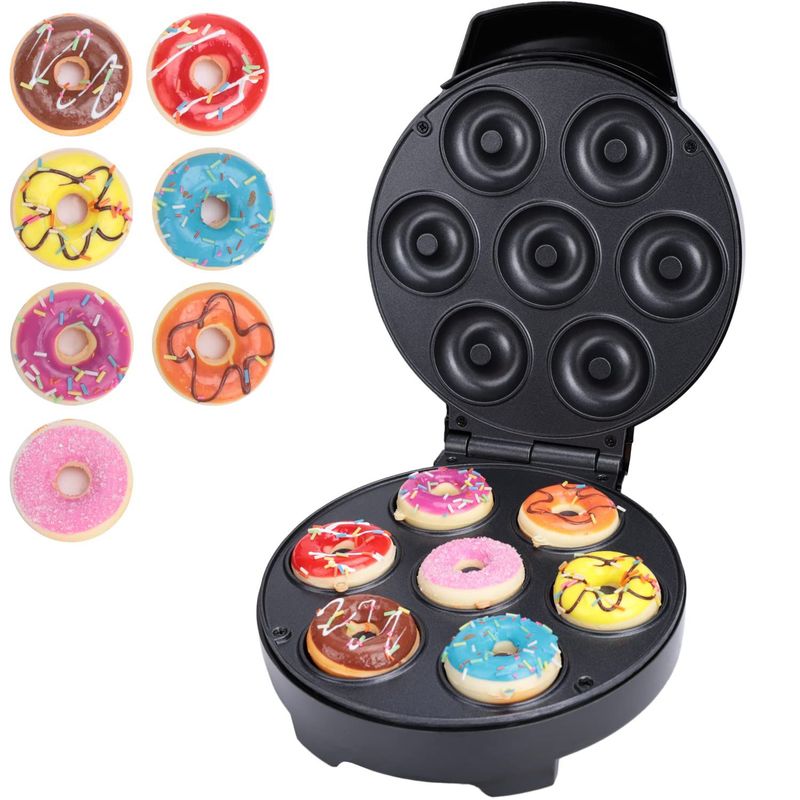 OEM - Máquina Mini Donas Antiadherente Superficie Antiadherente Eléctrica