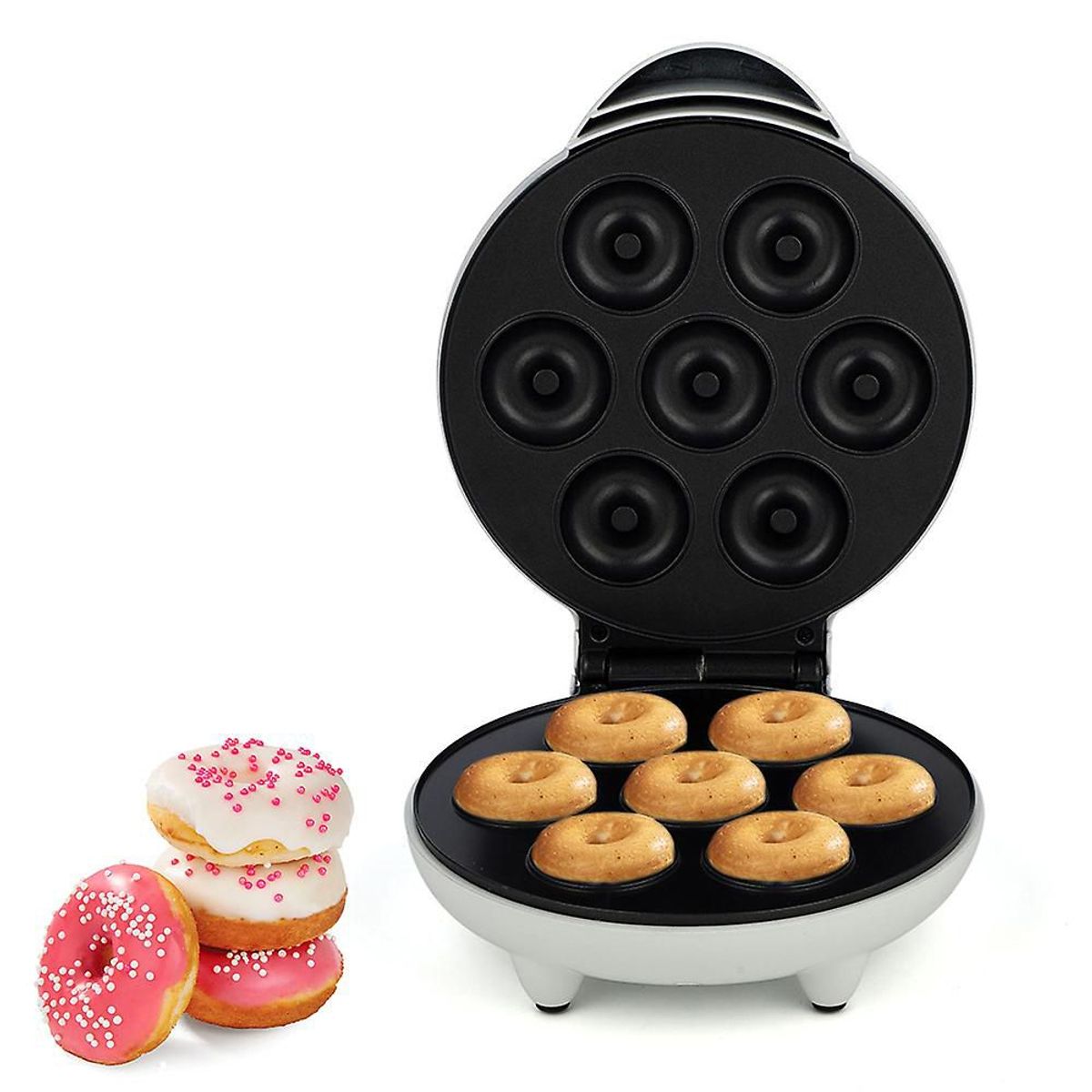 OEM - Máquina Mini Donas Antiadherente Superficie Antiadherente Eléctrica