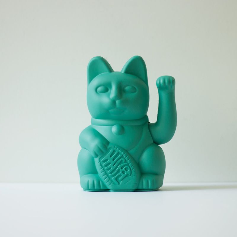 LUCKY CATS - Gato de la Suerte Verde Jade