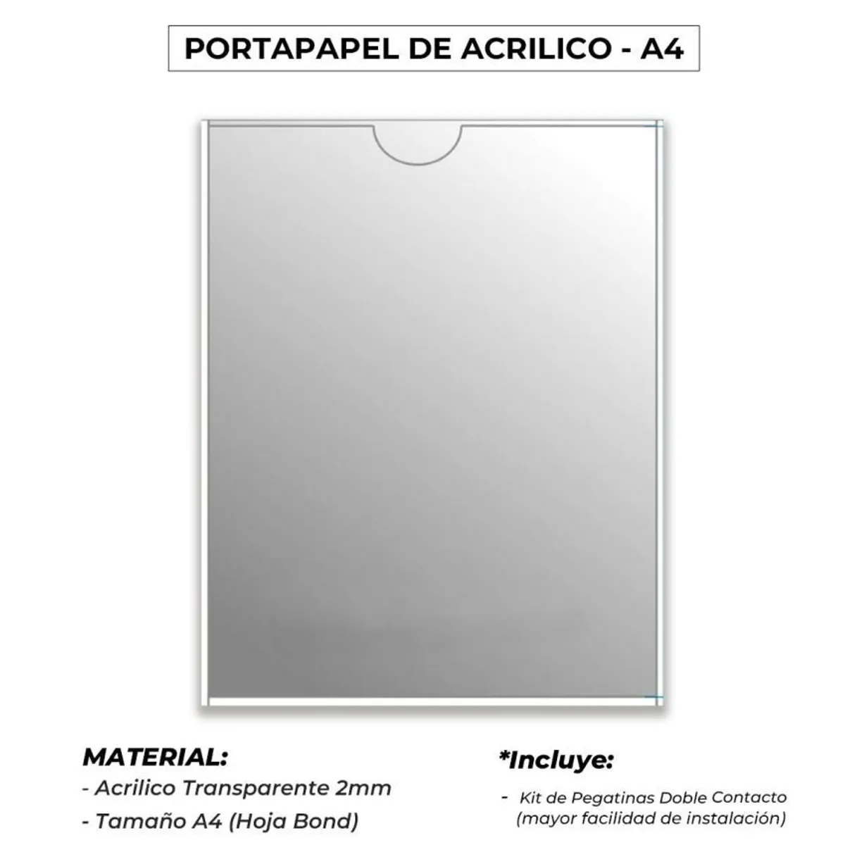 OEM - PORTAPAPEL DE ACRILICO A4 - VERTICAL