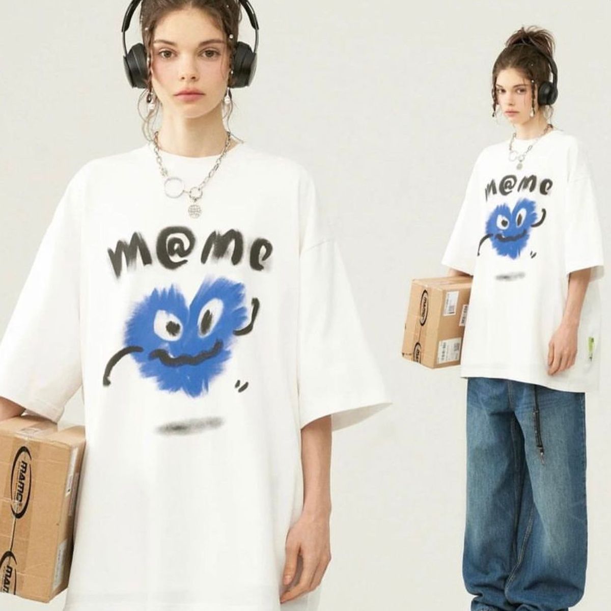 GENERICO - Polo Oversize Algodón Heart Oversized Unisex