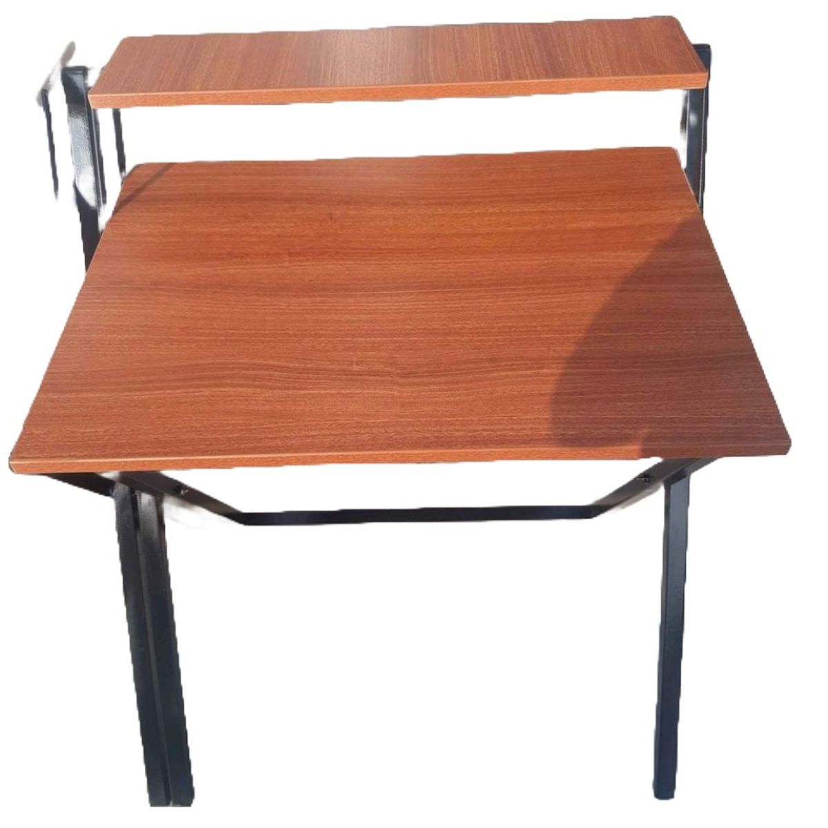 GENERICO - Escritorio plegable para laptops 80cm - color Cedro