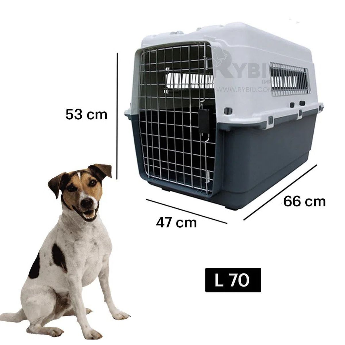 GENERICO - Kennel jaula  L70 transportadora de perros FIBRA