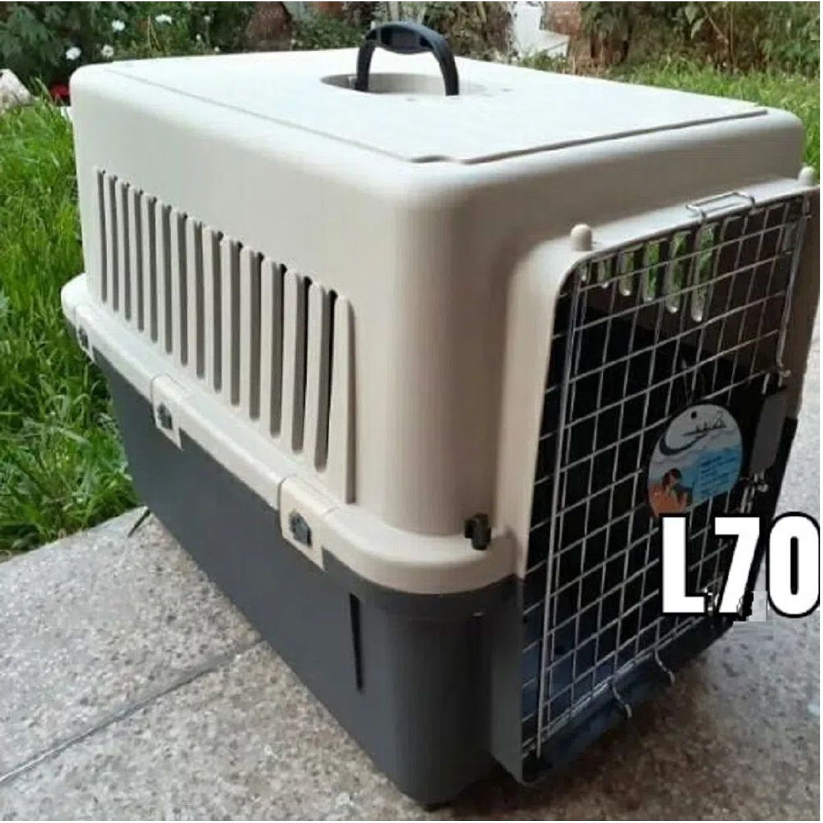 GENERICO - Kennel jaula  L70 transportador de Mascotas perros FIBRA