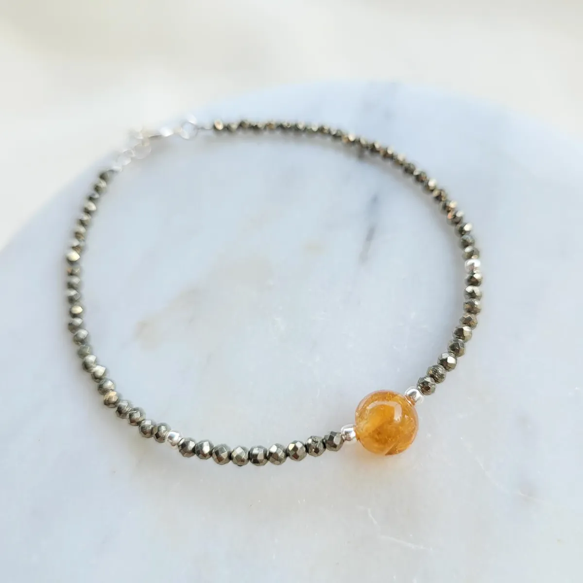 INTUERI - Pulsera Citrino y Pirita