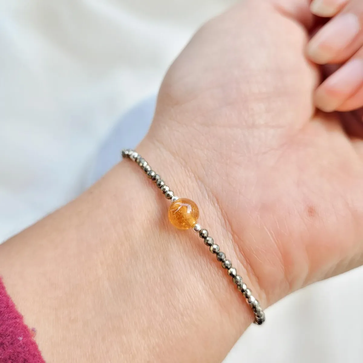 INTUERI - Pulsera Citrino y Pirita