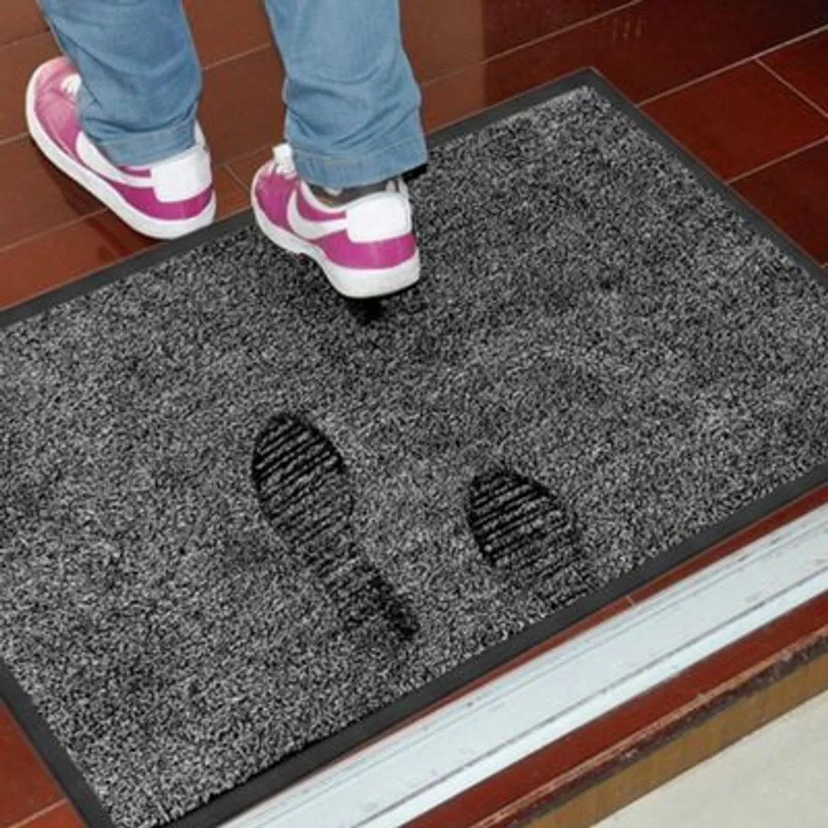 DECORPLAS - Felpudo Secado Continental 60X80 Gris Decorplas