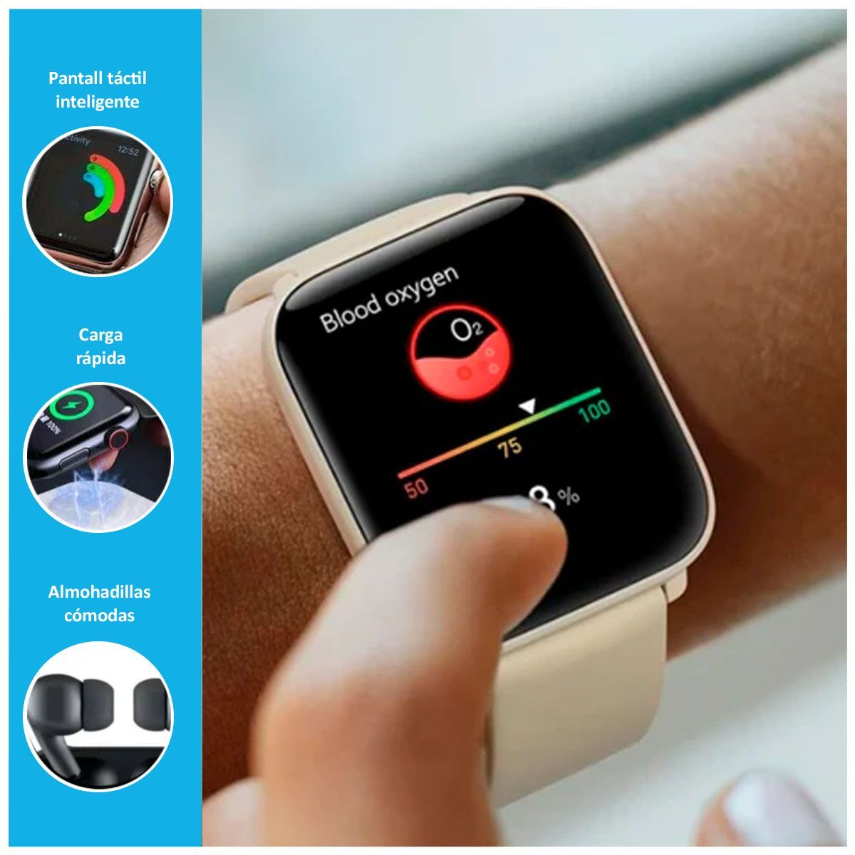 SASARU - Smartwatch i9 Pro Max S Blanco + Audífonos Inpods 13 Pro Blanco