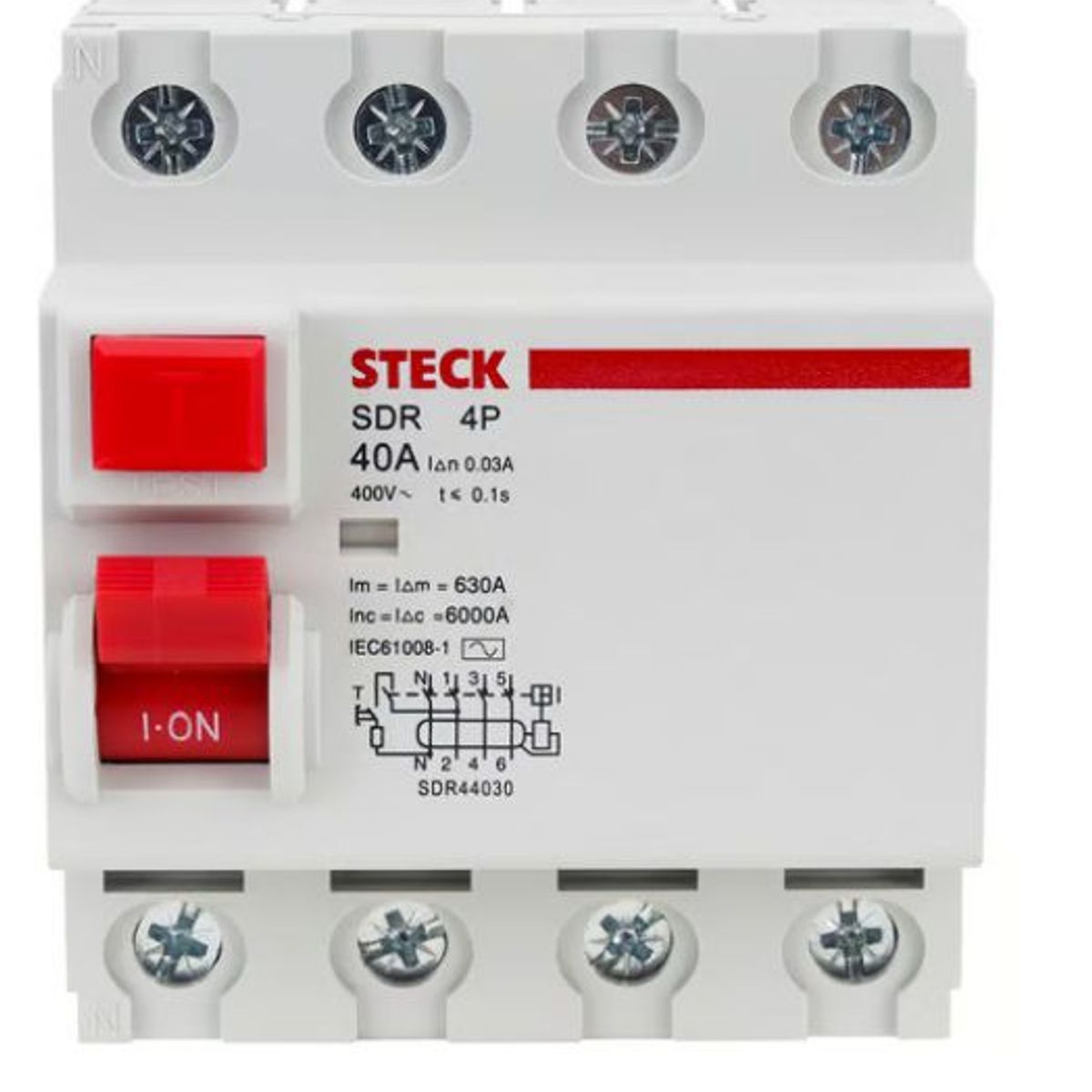 STECK - INTERRUPTOR DIFERENCIAL 4P 40A 400V 30MA